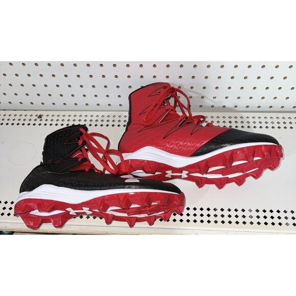 Under Armour Highlight RM Mens Football Cleats Size 10 Black Red White main image 2